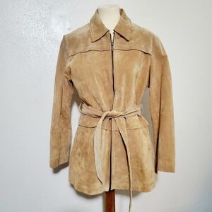 Marc Mattis Boho Tan Leather Jacket Size Large